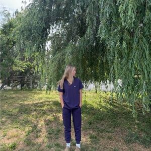 EUC purple scrub set size small